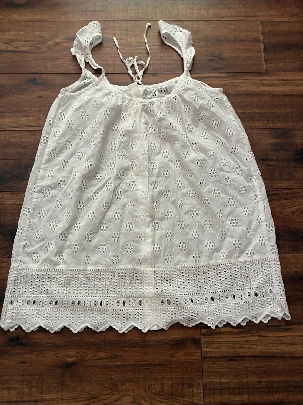Polo Ralph Lauren eyelet cami sleep dress white size S